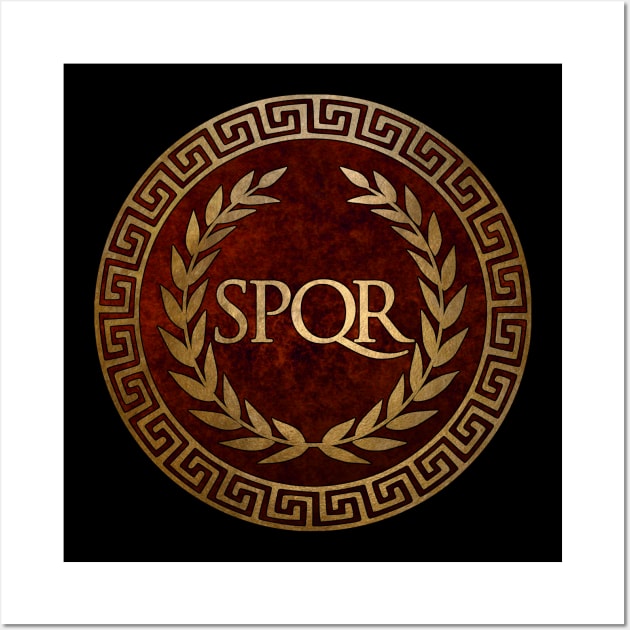 SPQR Symbol of Ancient Rome Wall Art by AgemaApparel